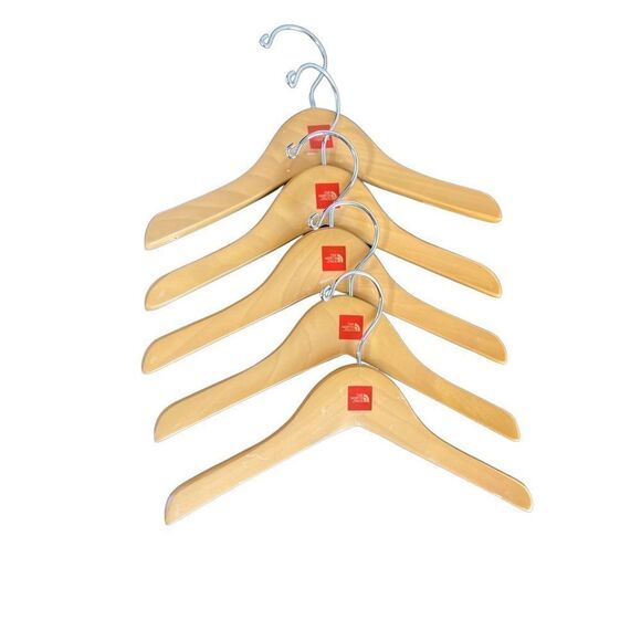 The North Face Wooden 12 Inch Children's Hanger Lot of 5 - Picture 1 of 3